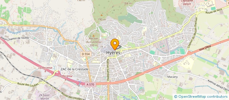 localisation de l'entreprise BOUCHERIE MODERNE J. L. CHIARI  HYERES