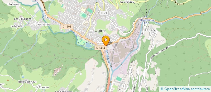 localisation de l'entreprise BOUCHERIE MONGELLAZ UGINE  UGINE