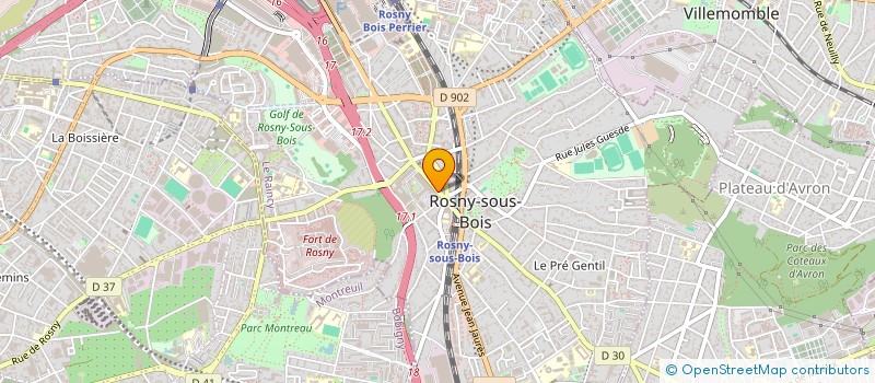 localisation de l'entreprise BOUCHERIE MONNAYE ET COMPAGNIE à ROSNY-SOUS-BOIS