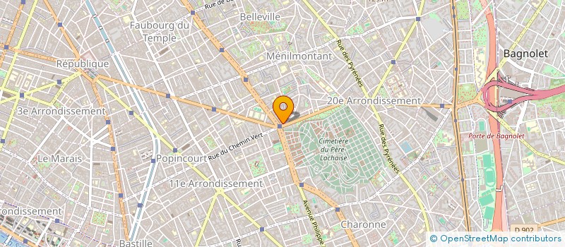 localisation de l'entreprise BOUCHERIE MUSULMANE DU PERE LACHAISE  PARIS