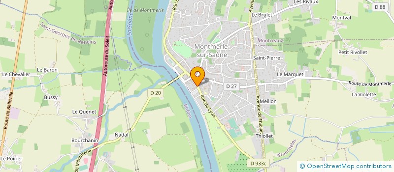 localisation de l'entreprise BOUCHERIE NUGUET  MONTMERLE-SUR-SAONE