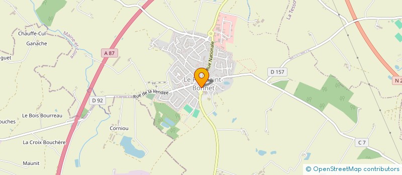 localisation de l'entreprise BOUCHERIE OUVRARD à CHOLET