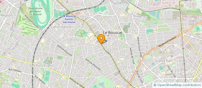 localisation de l'entreprise BOUCHERIE PATRICE PIQUEPAILLE  LE BOUSCAT