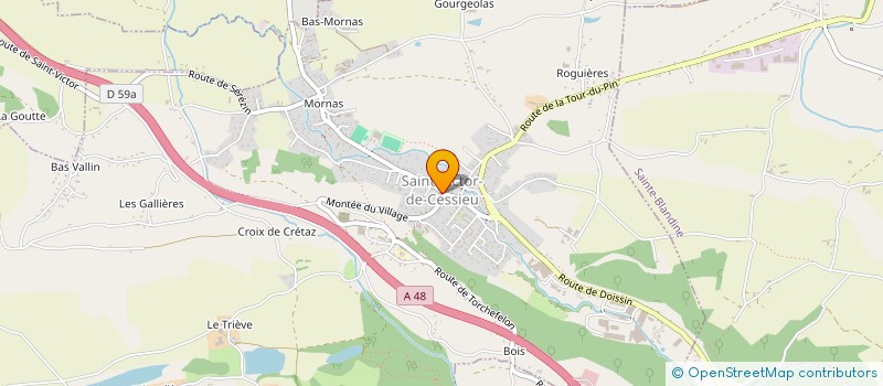 localisation de l'entreprise BOUCHERIE PERSONENI  SAINT-VICTOR-DE-CESSIEU