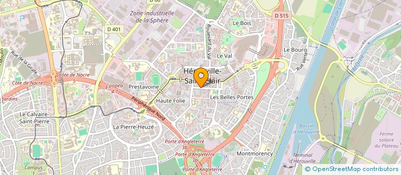 localisation de l'entreprise BOUCHERIE POPULAIRE  HEROUVILLE-SAINT-CLAIR