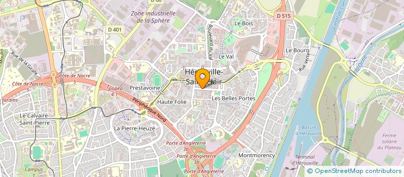 localisation de l'entreprise BOUCHERIE POPULAIRE D'HEROUVILLE à HEROUVILLE-SAINT-CLAIR