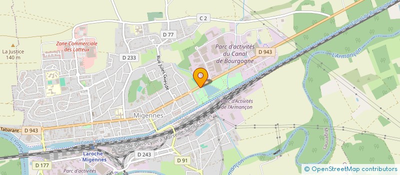 localisation de l'entreprise BOUCHERIE PREBLIN  MIGENNES