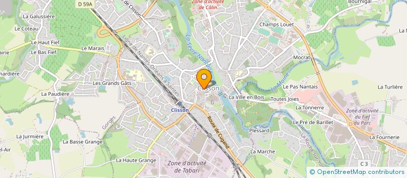 localisation de l'entreprise BOUCHERIE PROUX à CLISSON
