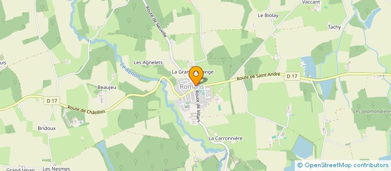 localisation de l'entreprise BOUCHERIE ROMANSOISE  ROMANS