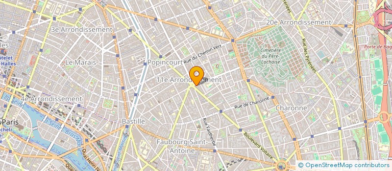 localisation de l'entreprise BOUCHERIE ROQUETTE DEBRAY  PARIS