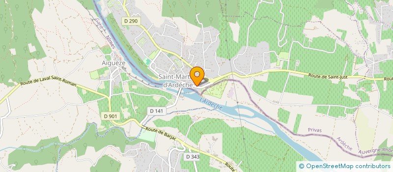 localisation de l'entreprise BOUCHERIE SAINT MARTIN  SAINT-MARTIN-D' ARDECHE