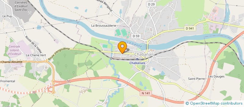 localisation de l'entreprise BOUCHERIE SARDAIN IIIE à CHABANAIS