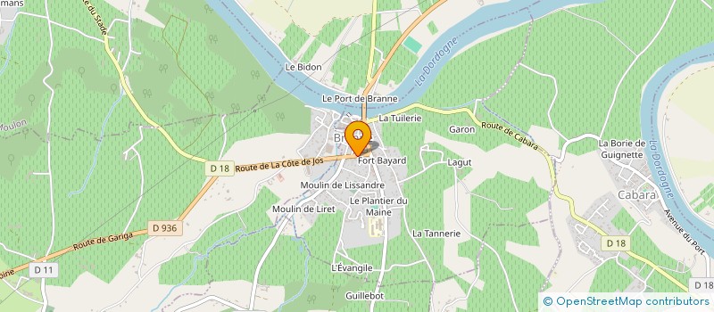 localisation de l'entreprise BOUCHERIE SIBILLE  BRANNE