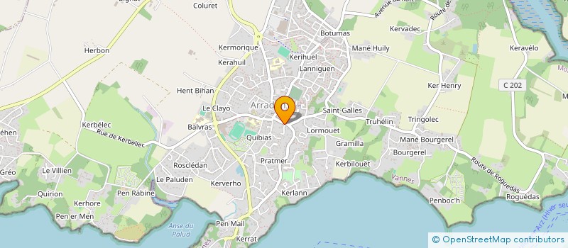 localisation de l'entreprise BOUCHERIE TRAITEUR GUGUIN  ARRADON