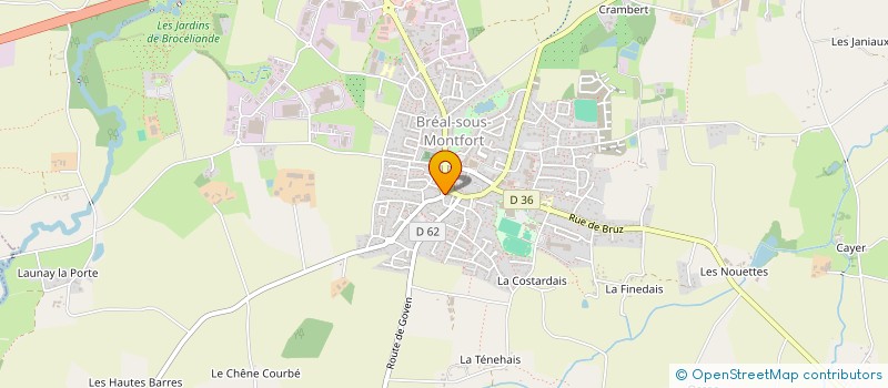 localisation de l'entreprise BOUCHERIE URVOY  BREAL-SOUS-MONTFORT