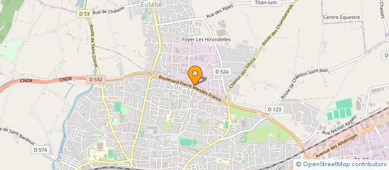 localisation de l'entreprise BOUCHERIE YOANN à ROMANS-SUR-ISERE