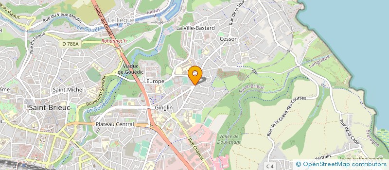 localisation de l'entreprise BOUCHERIE YVES PAUVRET à SAINT-BRIEUC