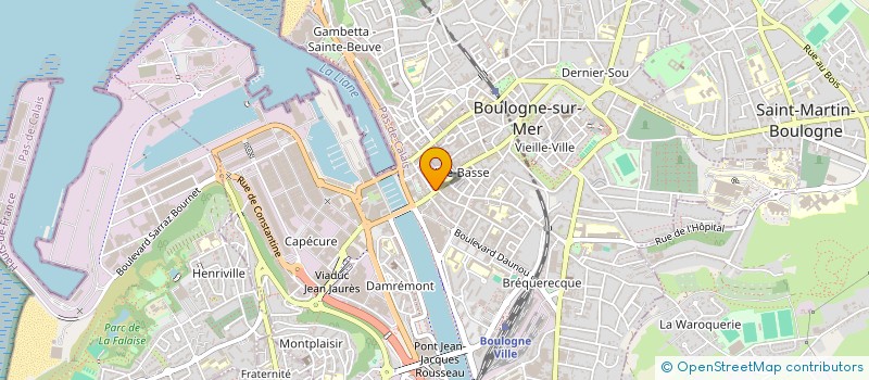 localisation de l'entreprise BOUCHERIES PILOTES à BOULOGNE-SUR-MER