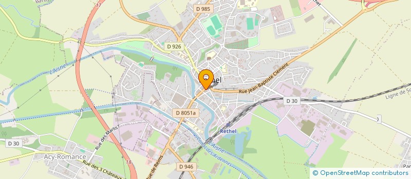 localisation de l'entreprise BOUCHERIES RETHELOISES  RETHEL