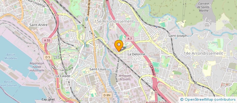 localisation de l'entreprise BOUCHES DU RHONE EXPRESS à MARSEILLE 15EME