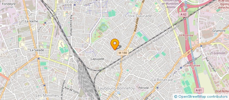 localisation de l'entreprise BOUCHUT TRAVAUX PLATRERIE  TOULOUSE