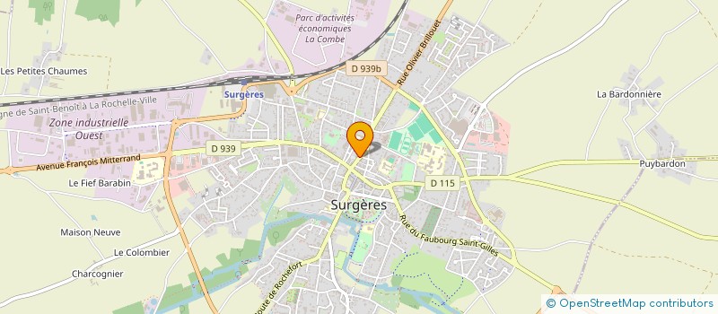 localisation de l'entreprise BOUDA BAUDINAUD BBS à SURGERES