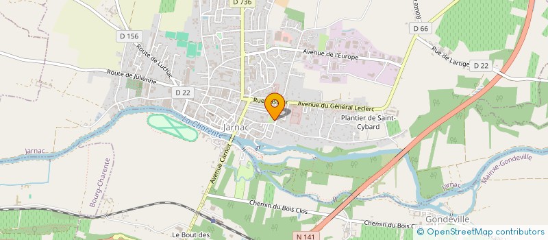 localisation de l'entreprise BOUDET NICOLE ET PHILIPPE GIRARD à JARNAC