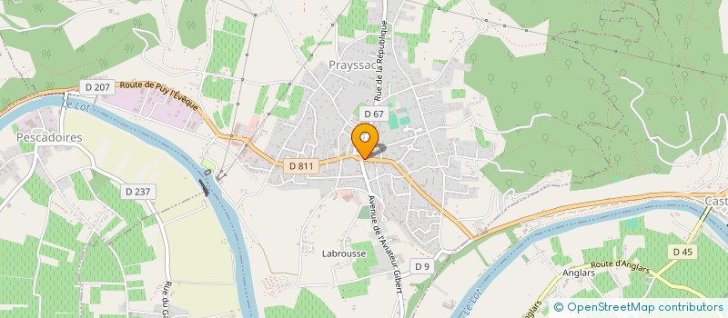 localisation de l'entreprise BOUDET OPTIQUE à PRAYSSAC