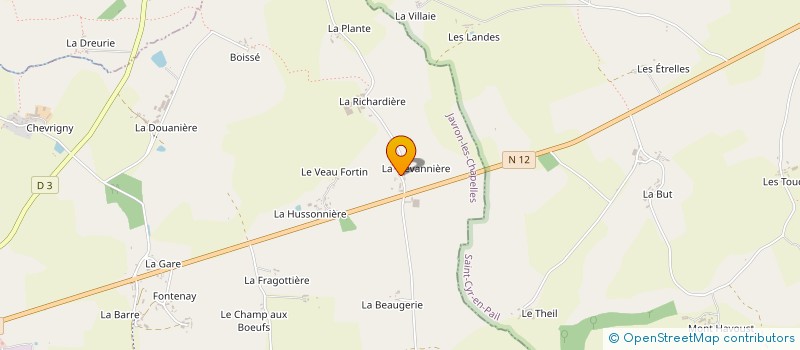 localisation de l'entreprise BOUDIER FRERES à JAVRON-LES-CHAPELLES