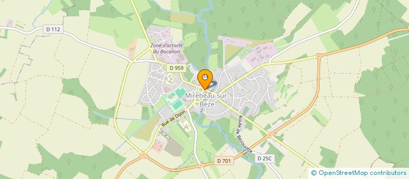 localisation de l'entreprise BOUDOT-METHY à MIREBEAU-SUR-BEZE