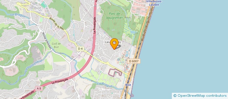 localisation de l'entreprise BOUDOU 2000 à ANTIBES
