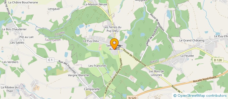 localisation de l'entreprise BOUERADIS à COUZEIX