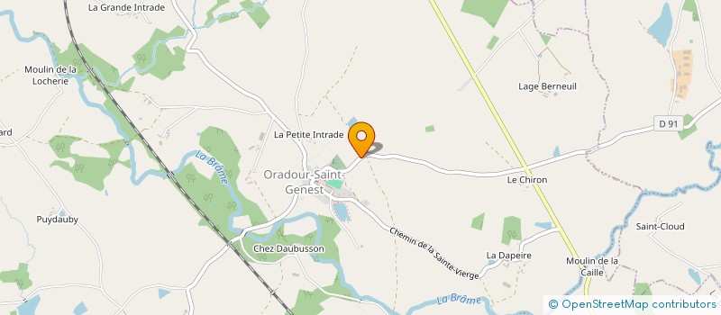 localisation de l'entreprise BOUEROUX COURIVAUD à ORADOUR-SAINT-GENEST