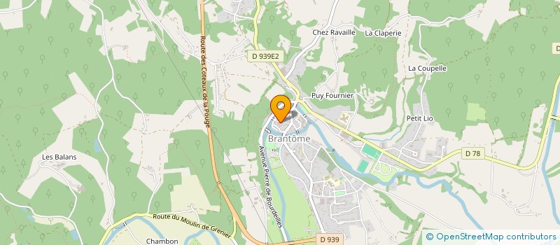 localisation de l'entreprise BOUFFIER ET FILS  BRANTOME EN PERIGORD