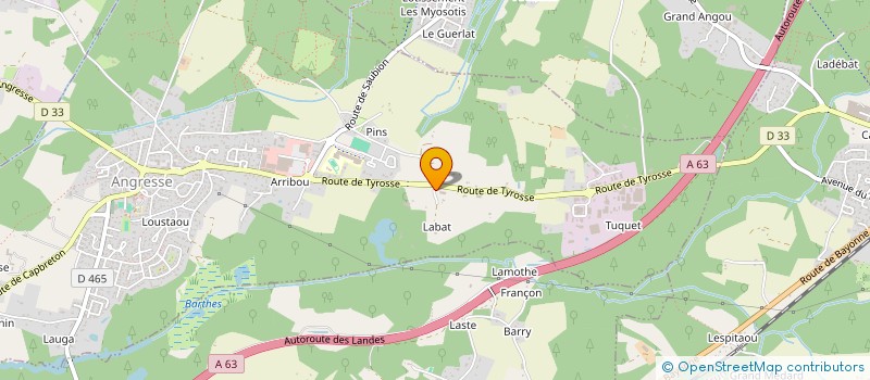 localisation de l'entreprise BOUGAINVILLEE  ANGRESSE