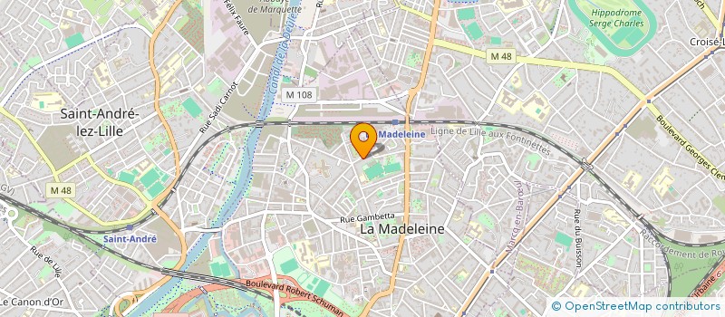 localisation de l'entreprise BOUGAULT-LAROUR à LA MADELEINE