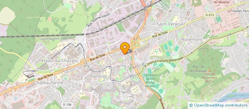 localisation de l'entreprise BOUGE+ à BESANCON