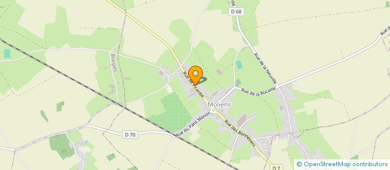 localisation de l'entreprise BOUGEONS ENSEMBLE A LA GV DE MOLIENS  MOLIENS