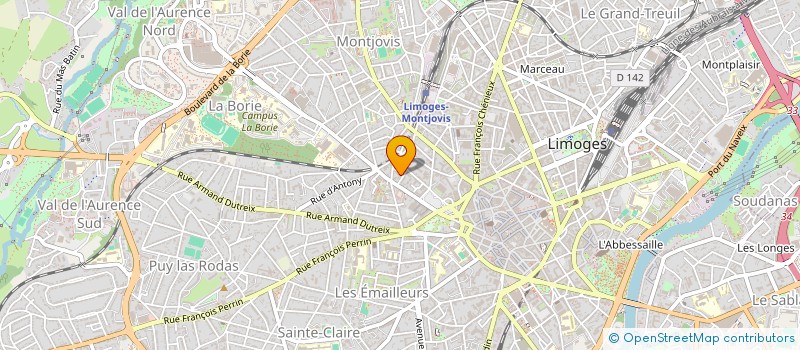 localisation de l'entreprise BOUGER ENSEMBLE à LIMOGES