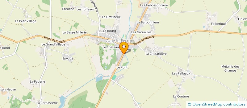 localisation de l'entreprise BOUGER POUR LA JEUNESSE FERRONAISE MARTIZEENE ET OTERROISE à AZAY-LE-FERRON