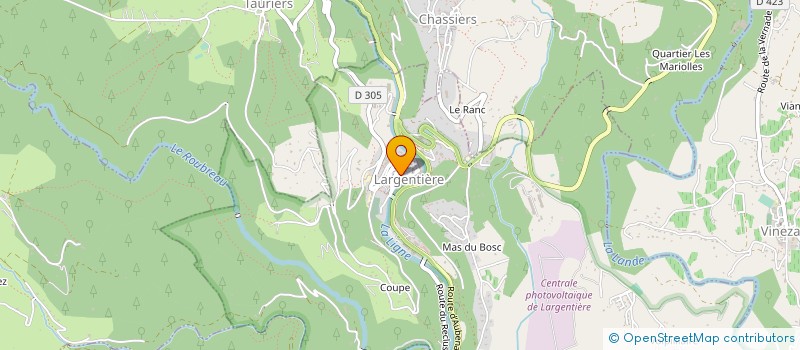 localisation de l'entreprise BOUGES TES FAYSSES à LARGENTIERE