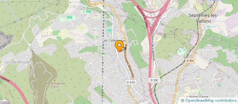 localisation de l'entreprise BOUGEZ AVEC LA GV  LES PENNES-MIRABEAU