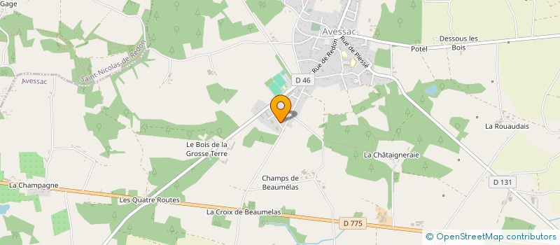 localisation de l'entreprise BOUGOUIN FRERES  AVESSAC