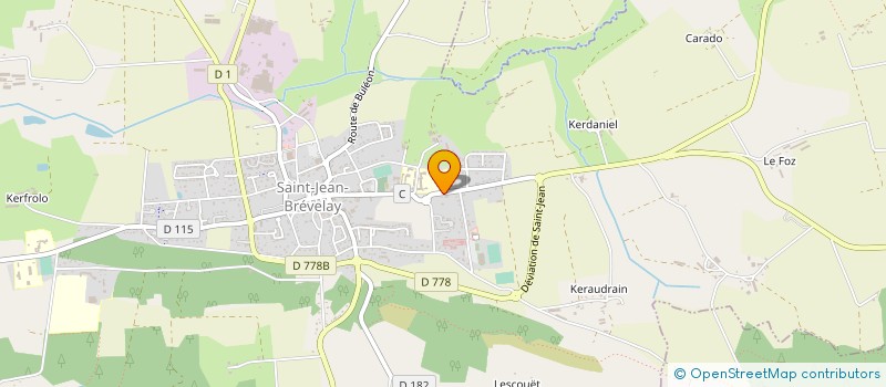 localisation de l'entreprise BOUGUENNEC ANTHONY à SAINT-JEAN-BREVELAY