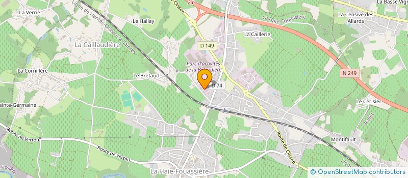 localisation de l'entreprise BOUGUER SARL  LA HAIE-FOUASSIERE