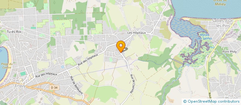 localisation de l'entreprise BOUGUET PAYSAGE SERVICES à ERQUY