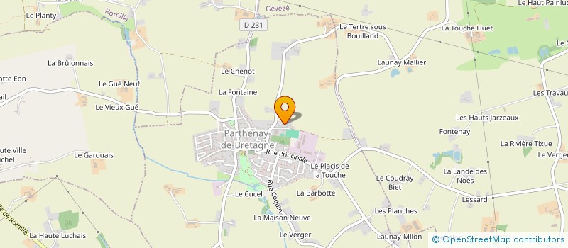 localisation de l'entreprise BOUHELIER GUEWEN FINANCES  PARTHENAY-DE-BRETAGNE