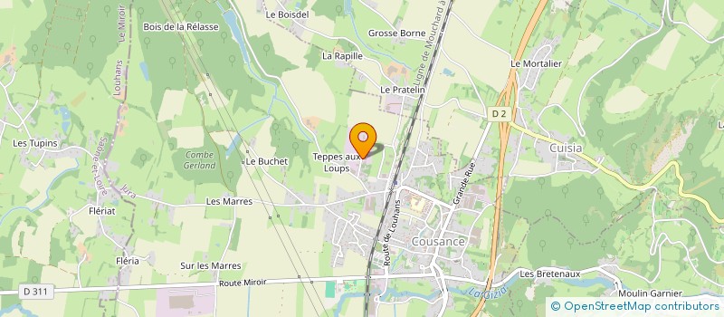 localisation de l'entreprise BOUILLIER MATERIAUX à COUSANCE
