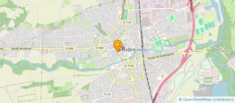 localisation de l'entreprise BOUILLON BOUGNAT  ISSOIRE