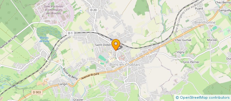 localisation de l'entreprise BOUILLOUX-ROBERT  BONS-EN-CHABLAIS